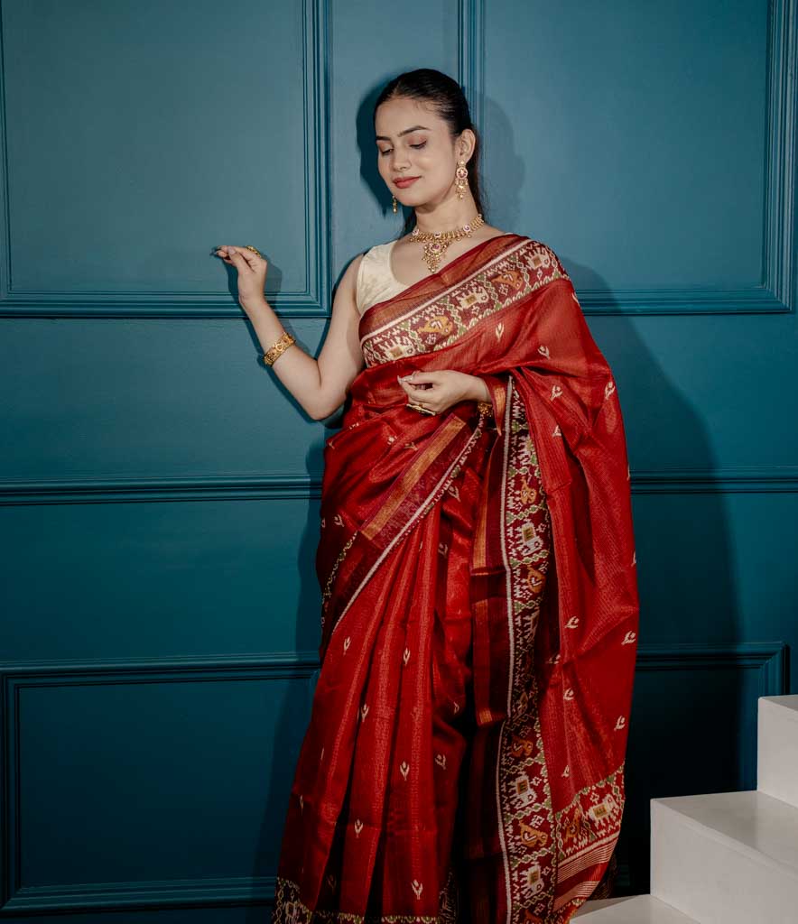 Mayuri Art Silk Saree in Maroon Wine