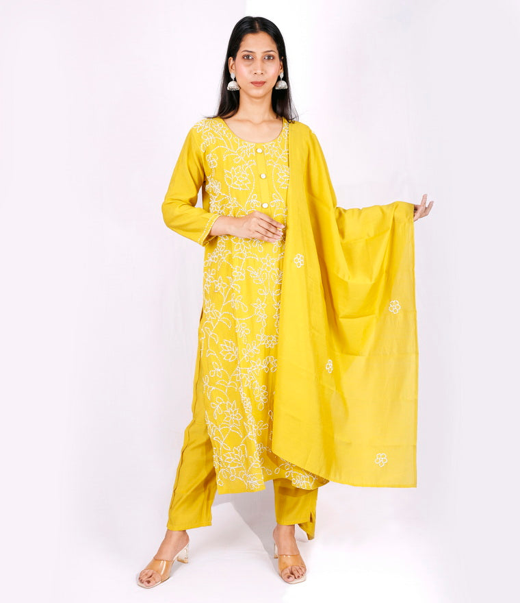 Lime Knot Grace Suit Set in Lime Green